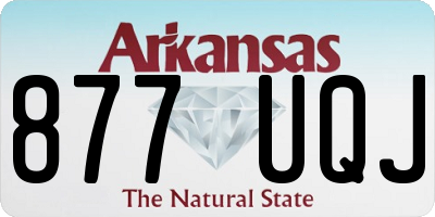 AR license plate 877UQJ