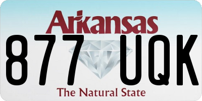 AR license plate 877UQK