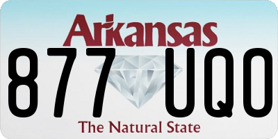 AR license plate 877UQO