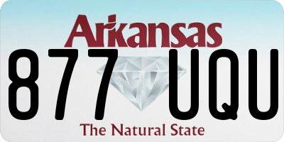 AR license plate 877UQU