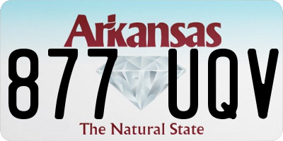 AR license plate 877UQV