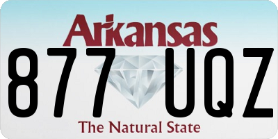 AR license plate 877UQZ