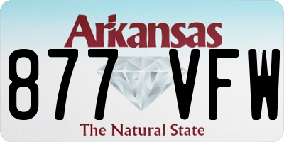 AR license plate 877VFW