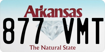 AR license plate 877VMT
