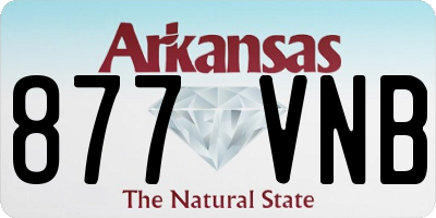 AR license plate 877VNB