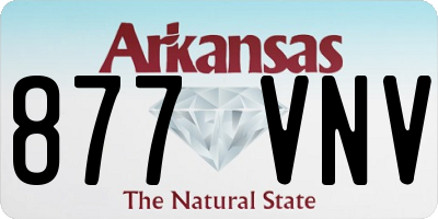 AR license plate 877VNV