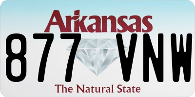 AR license plate 877VNW