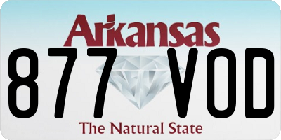 AR license plate 877VOD