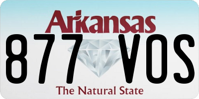 AR license plate 877VOS