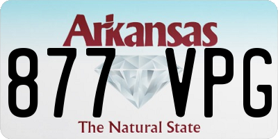 AR license plate 877VPG
