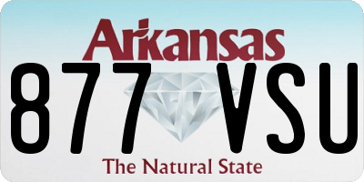AR license plate 877VSU