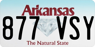 AR license plate 877VSY