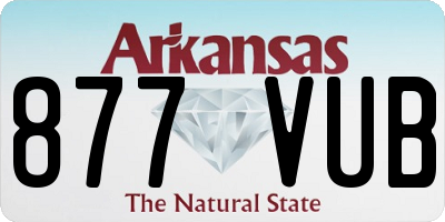 AR license plate 877VUB