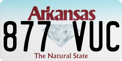 AR license plate 877VUC