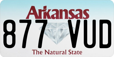 AR license plate 877VUD