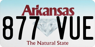 AR license plate 877VUE