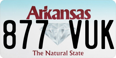 AR license plate 877VUK