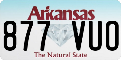 AR license plate 877VUO