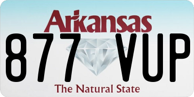 AR license plate 877VUP