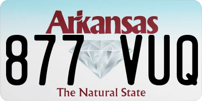 AR license plate 877VUQ