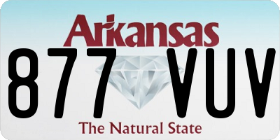 AR license plate 877VUV