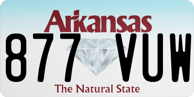 AR license plate 877VUW