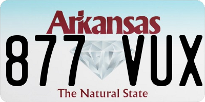 AR license plate 877VUX