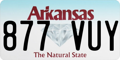 AR license plate 877VUY