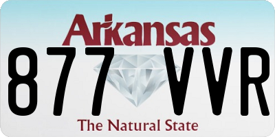 AR license plate 877VVR