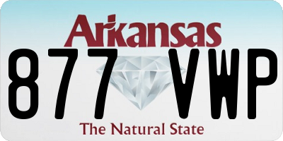 AR license plate 877VWP