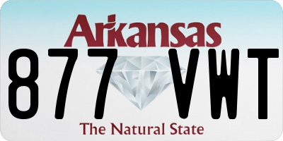 AR license plate 877VWT