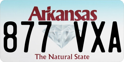 AR license plate 877VXA
