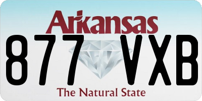 AR license plate 877VXB