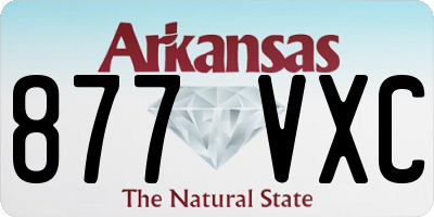 AR license plate 877VXC