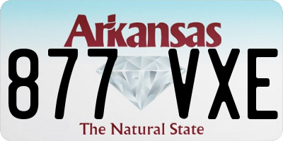 AR license plate 877VXE