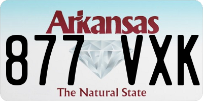 AR license plate 877VXK