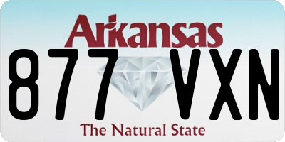 AR license plate 877VXN