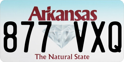 AR license plate 877VXQ