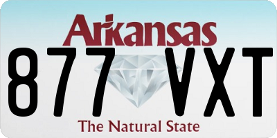 AR license plate 877VXT