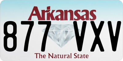 AR license plate 877VXV