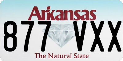 AR license plate 877VXX