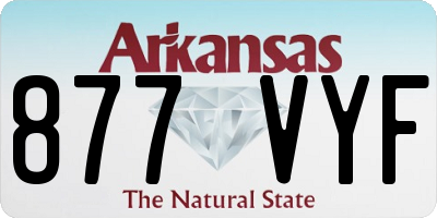 AR license plate 877VYF