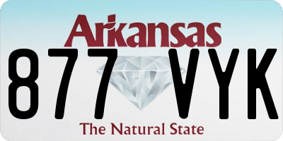 AR license plate 877VYK