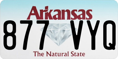 AR license plate 877VYQ