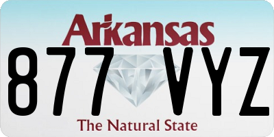 AR license plate 877VYZ