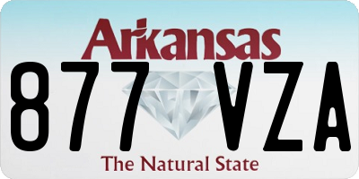 AR license plate 877VZA