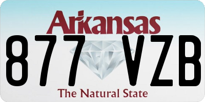 AR license plate 877VZB