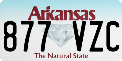 AR license plate 877VZC