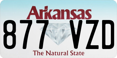 AR license plate 877VZD