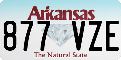 AR license plate 877VZE